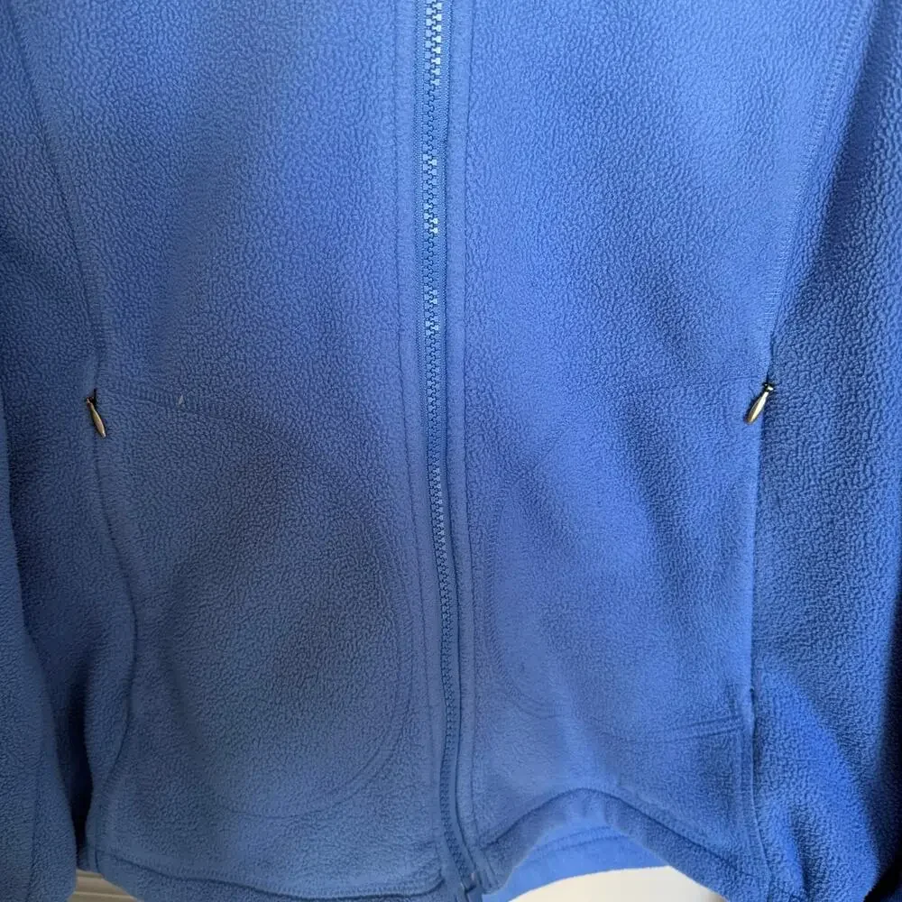 L.L. Bean 2 in 1 Black Hooded Coat and Blue Fleece Jacket Winter Outdoors - Picture 9 of 12